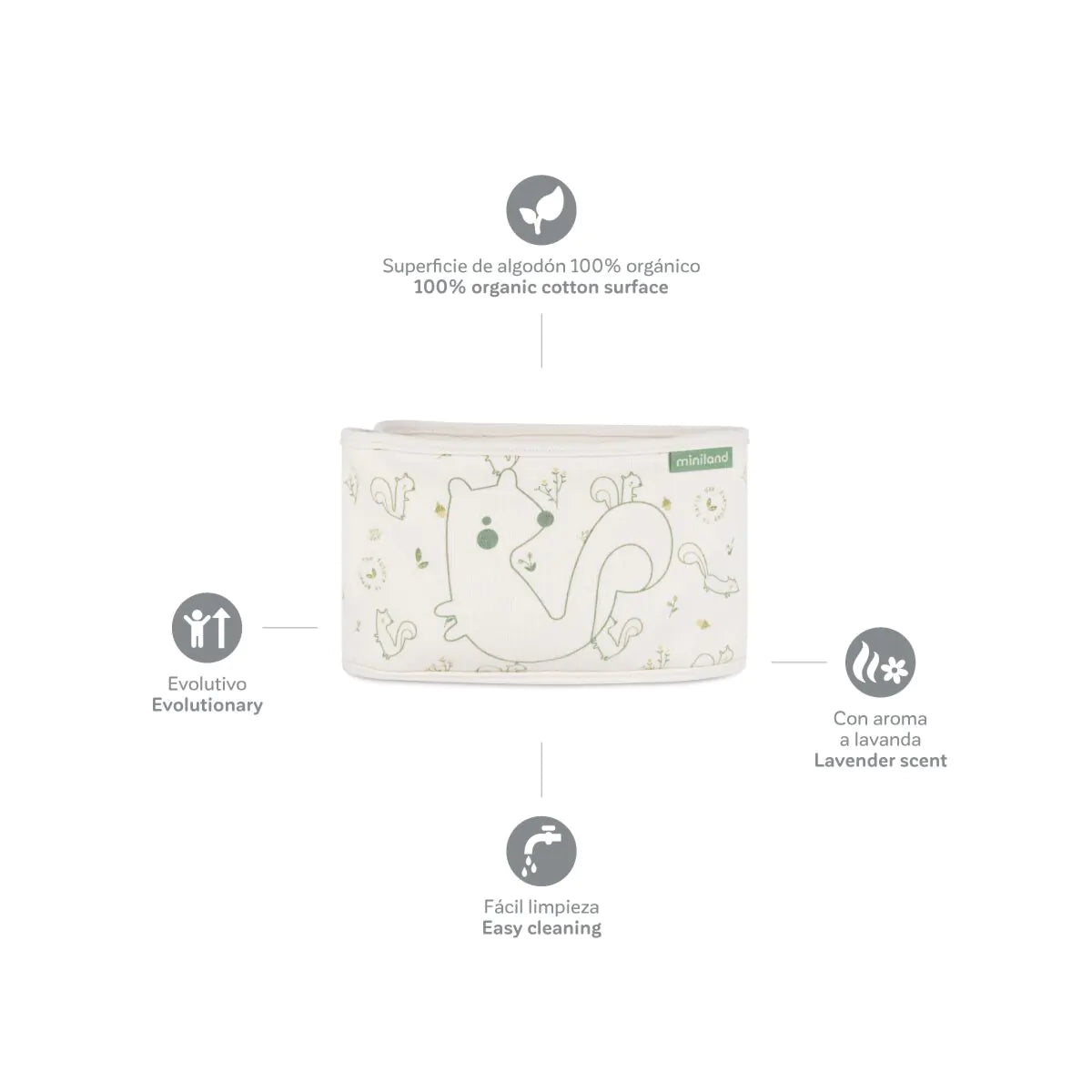 Cinturón térmico de semillas con aroma a lavanda