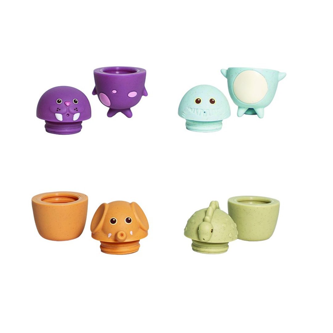 Juguetes baño desmontables Olmitos (bolsa de 4 unidades)