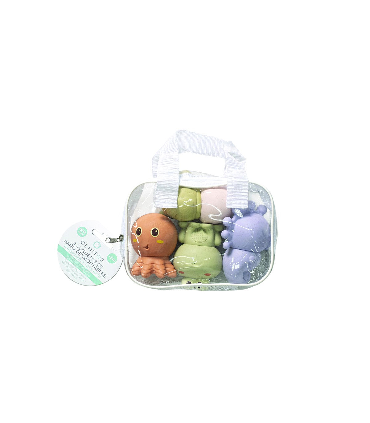Bolsa 4 juguetes baño desmontables Olmitos