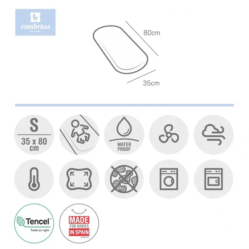 Bajera ajustable impermeable TENCEL CAPAZO 40 x 80 Cambrass