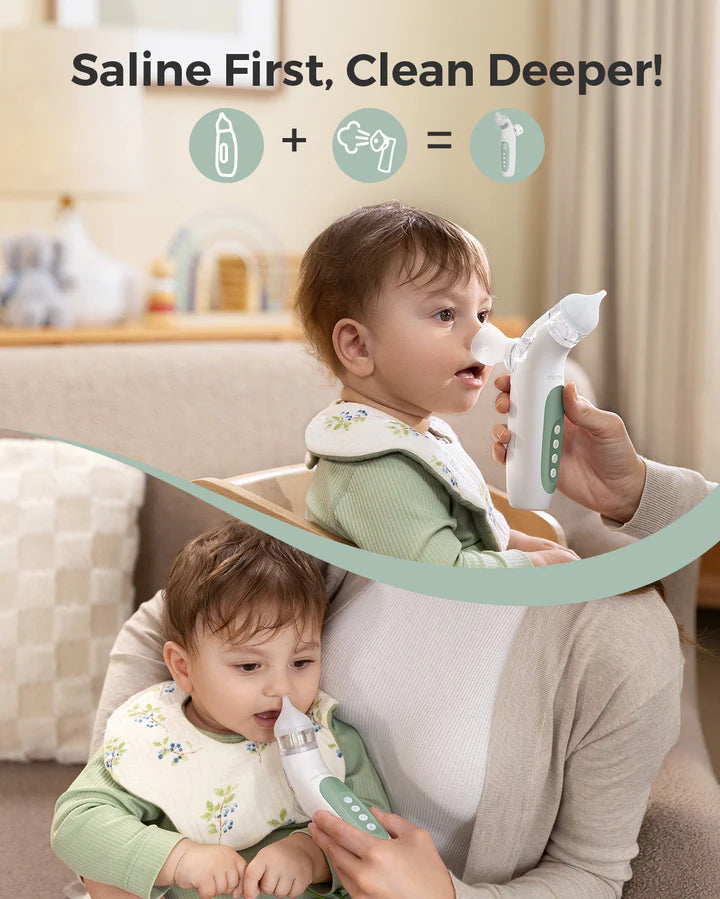 Aspirador nasal eléctrico 2 en 1 Momcozy con spray y succión