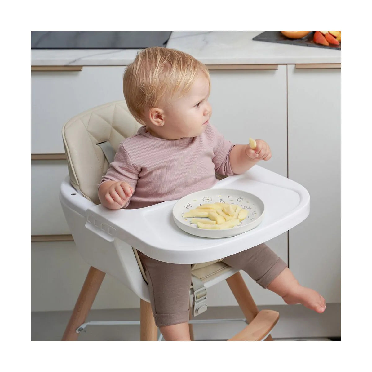 Vajilla infantil de material bio naturmeal chick Miniland