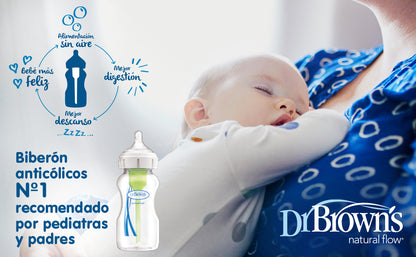 Dr. Brown's Biberón Anticólicos Boca Ancha Selva Tetina N1 150 ml