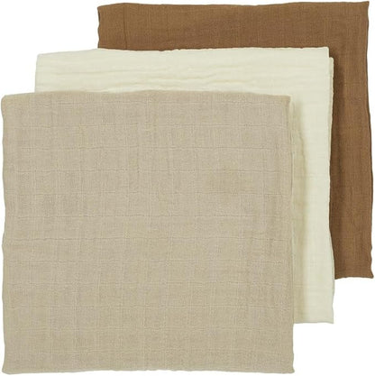 3 muselinas 70 x 70 cm 100% algodón.