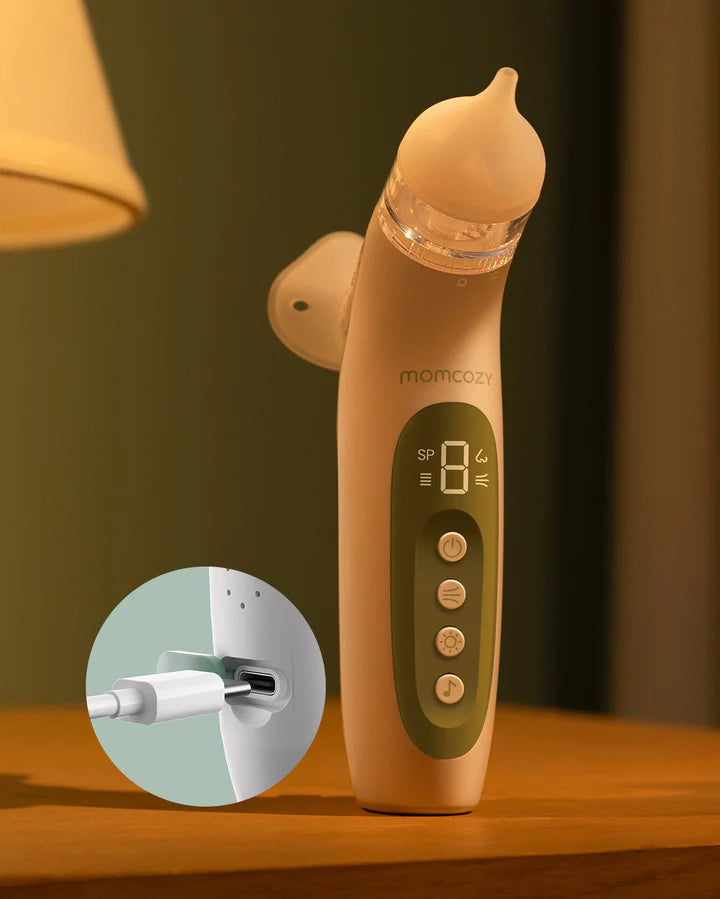 Aspirador nasal eléctrico 2 en 1 Momcozy con spray y succión