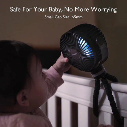 Ventilador portátil recargable por USB para viajes Momcozy