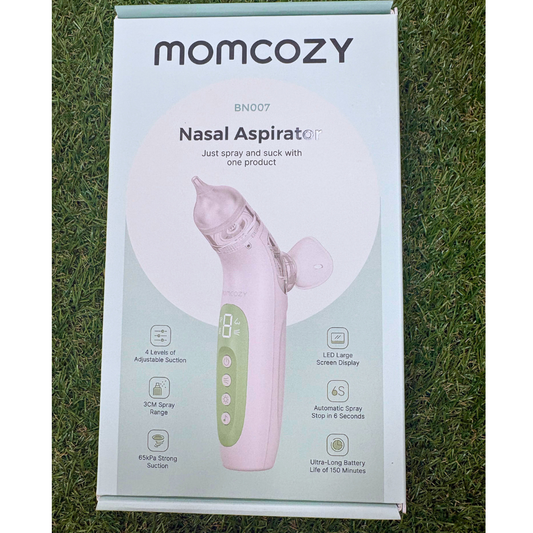 Aspirador nasal eléctrico 2 en 1 Momcozy con spray y succión