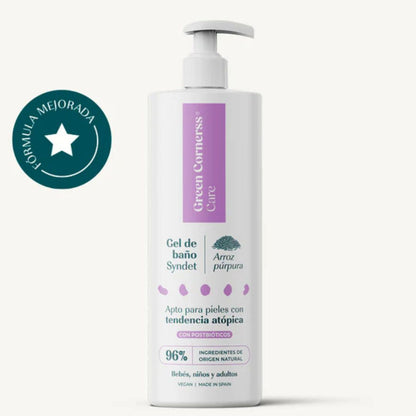 Gel de baño de arroz púrpura apto para piel atópica