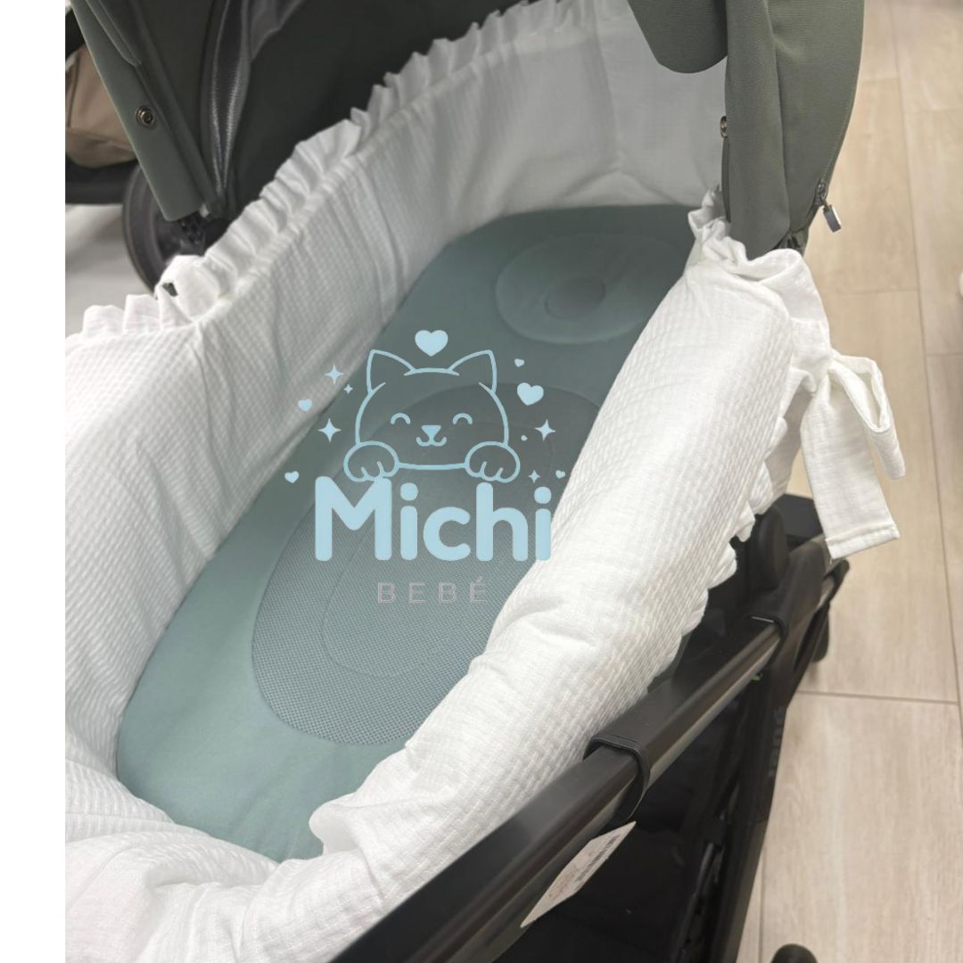 Guarnitura partida D'Peques con volante arpi blanco