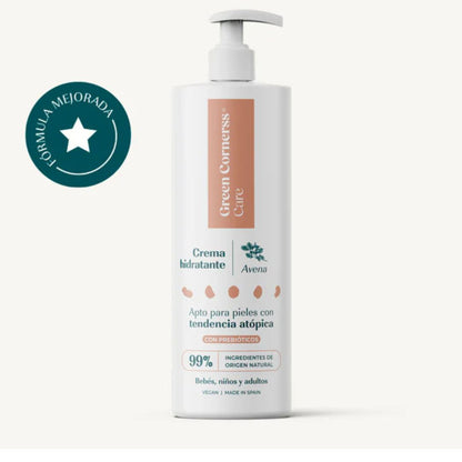 Crema hidratante de avena apta para piel atópica. Fórmula mejorada.
