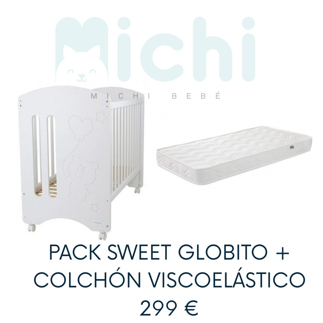 Pack cuna Sweet Globito + colchón viscoelástico