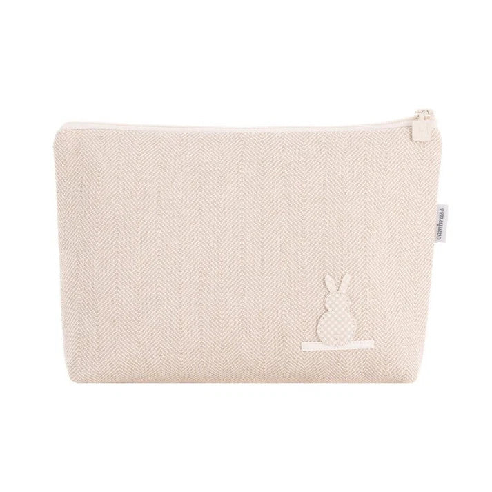Conjunto Bolso talega Lino beige + neceser a juego Cambrass