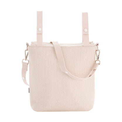 Conjunto Bolso talega Lino beige + neceser a juego Cambrass