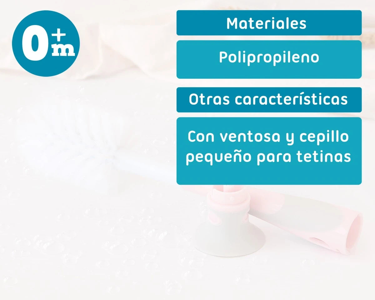 Cepillo limpia biberones y botellas