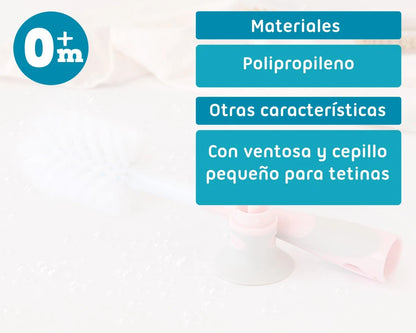 Cepillo limpia biberones y botellas