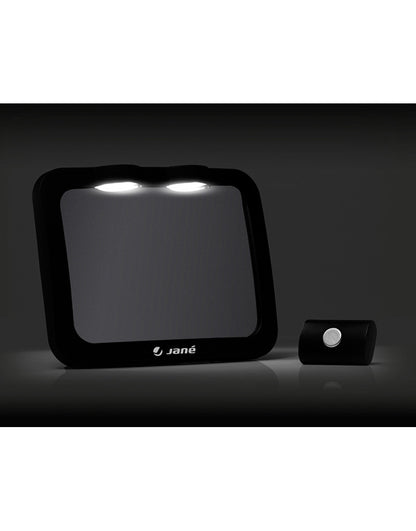 Espejo de vigilancia trasero panorámico con luz LED