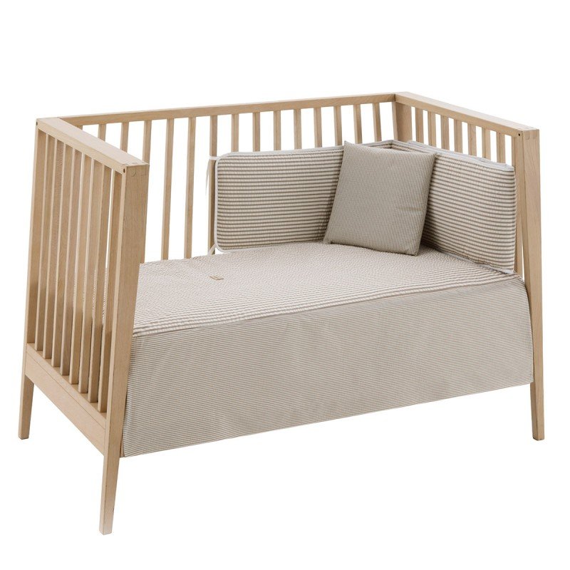 Juego colcha y protector cuna 60 DERBY Beige Cambrass