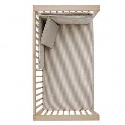 Juego colcha y protector cuna 60 DERBY Beige Cambrass