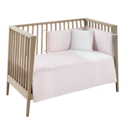 Juego de cuna colcha cuna 60 cm Soft Rosa Cambrass