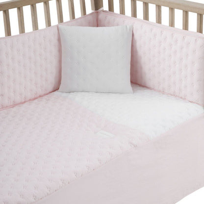 Juego de cuna colcha cuna 60 cm Soft Rosa Cambrass