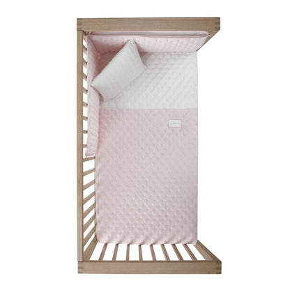 Juego de cuna colcha cuna 60 cm Soft Rosa Cambrass