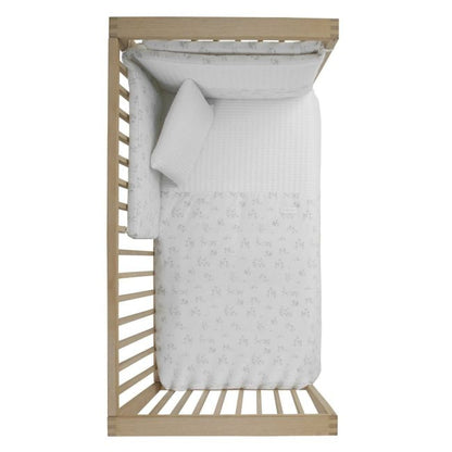 Juego de cuna Colcha + protector + cojín MERLO CRUDO 120 X 60 cm