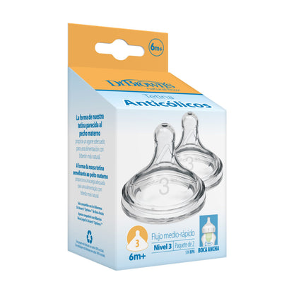 Tetinas de silicona boca ancha Dr. Brown´s